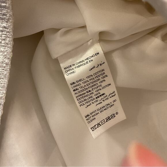 White House Black Market WHBM Silver Metallic Tweed Pencil Skirt 2 - Picture 6 of 8